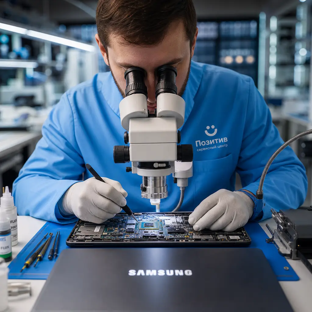 Замена видеокарты ноутбука Samsung в Краснокамске