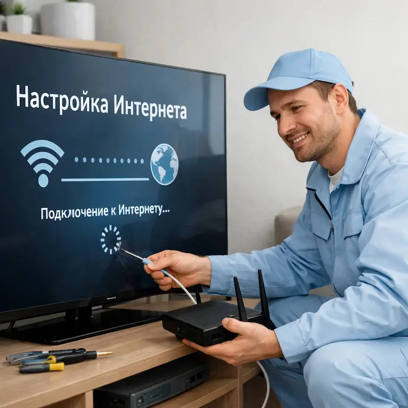 Настройка интернета на ТВ в Краснокамске