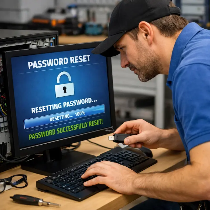 Сброс пароля от компьютера в Краснокамске