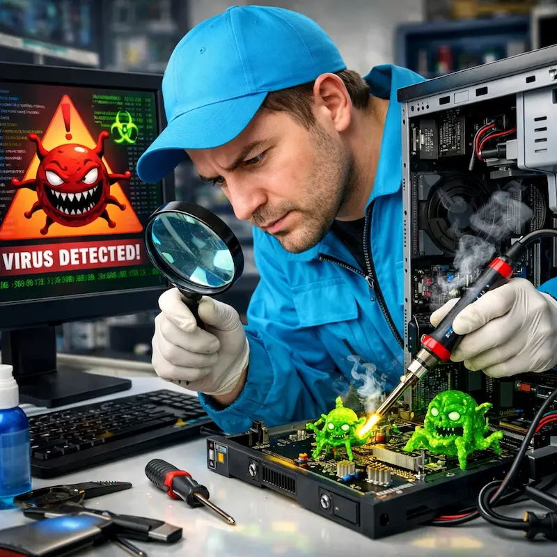 Вылечить компьютерный вирус в Краснокамске